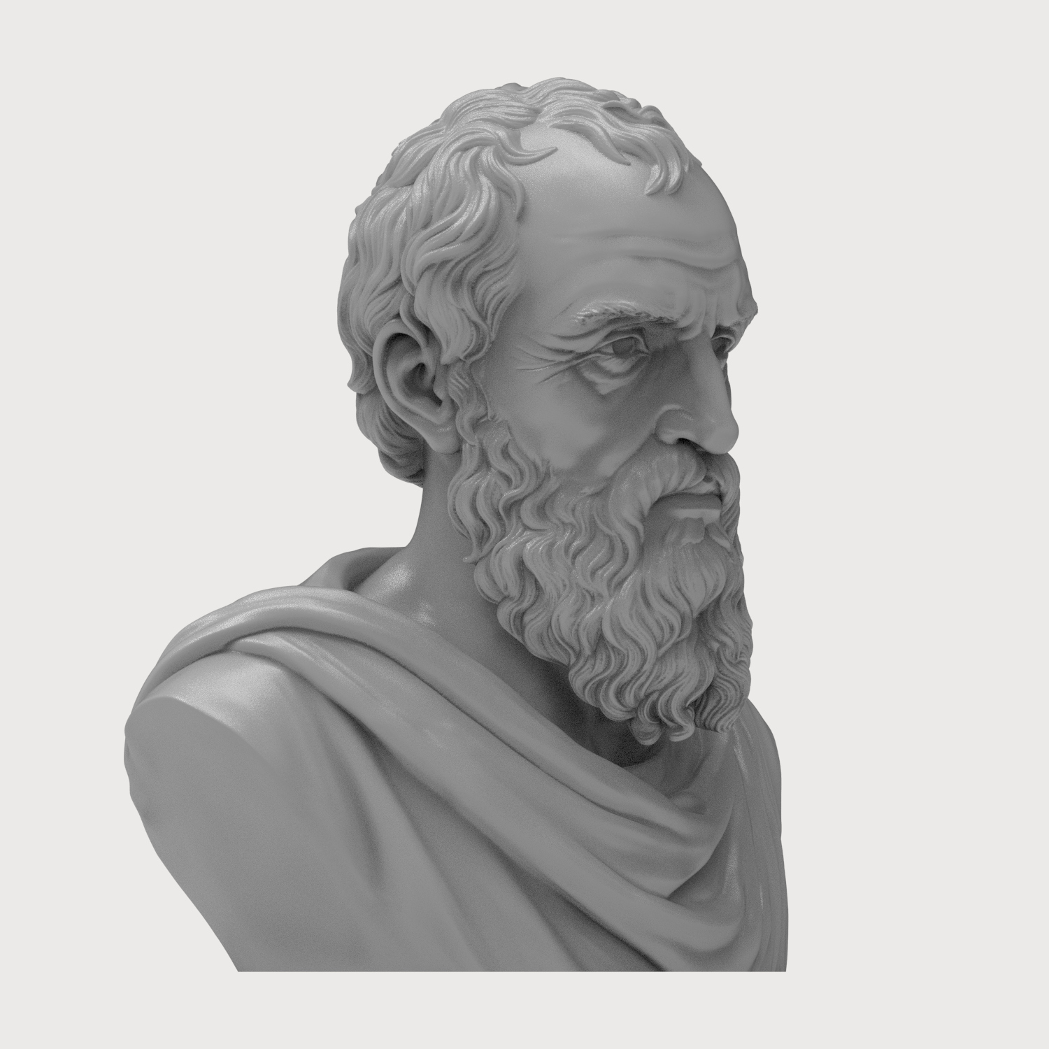 Diogenes of Sinope Greek Philosopher Bust 3D Model