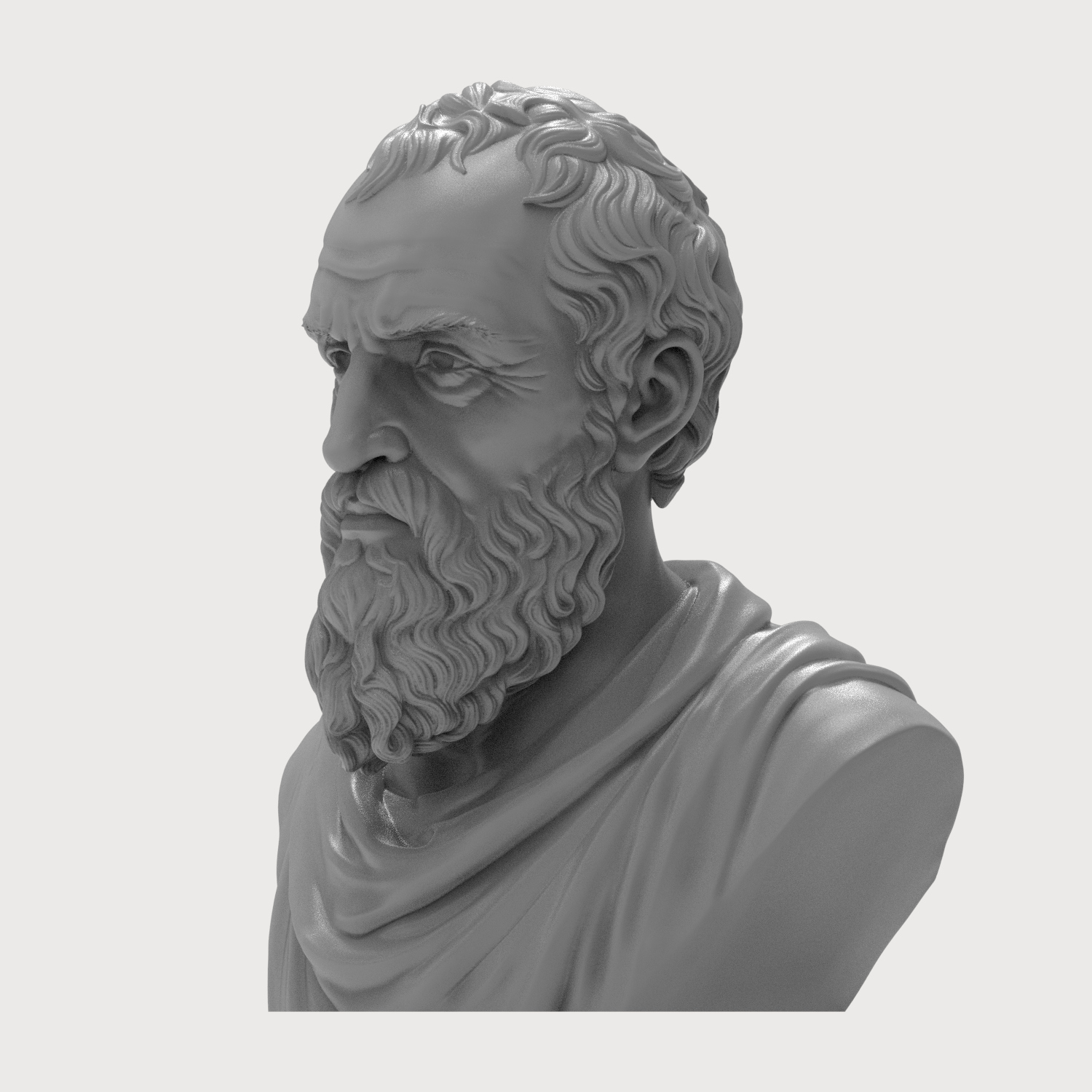 Diogenes of Sinope Greek Philosopher Bust 3D Model