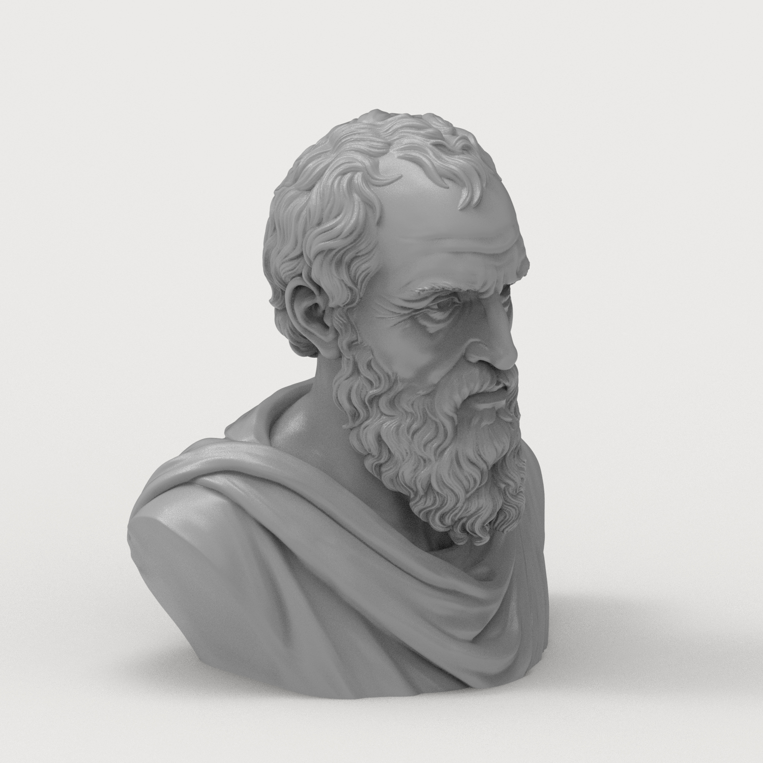 Diogenes of Sinope Greek Philosopher Bust 3D Model