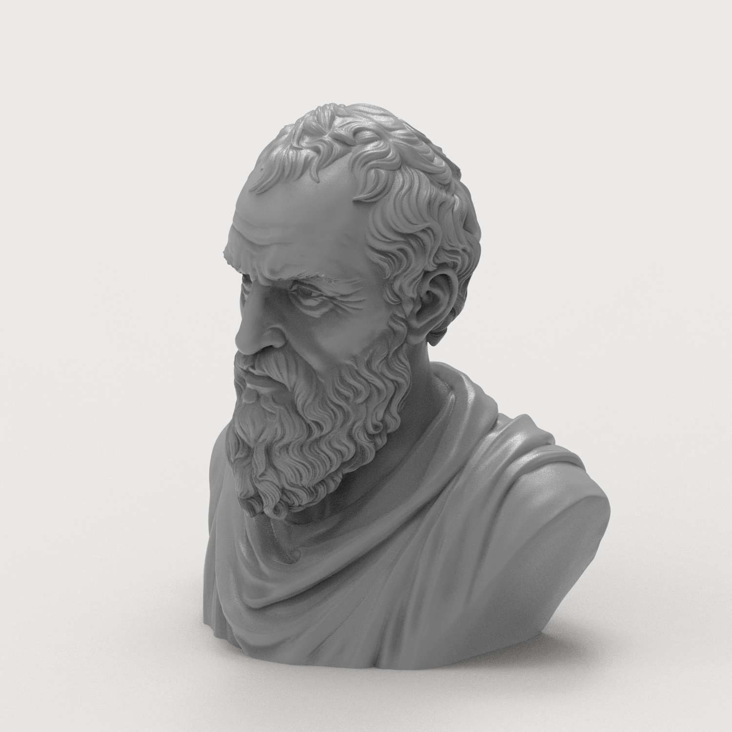 Diogenes of Sinope Greek Philosopher Bust 3D Model