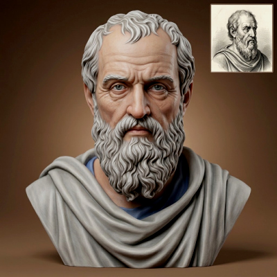 Diogenes of Sinope Greek Philosopher Bust
