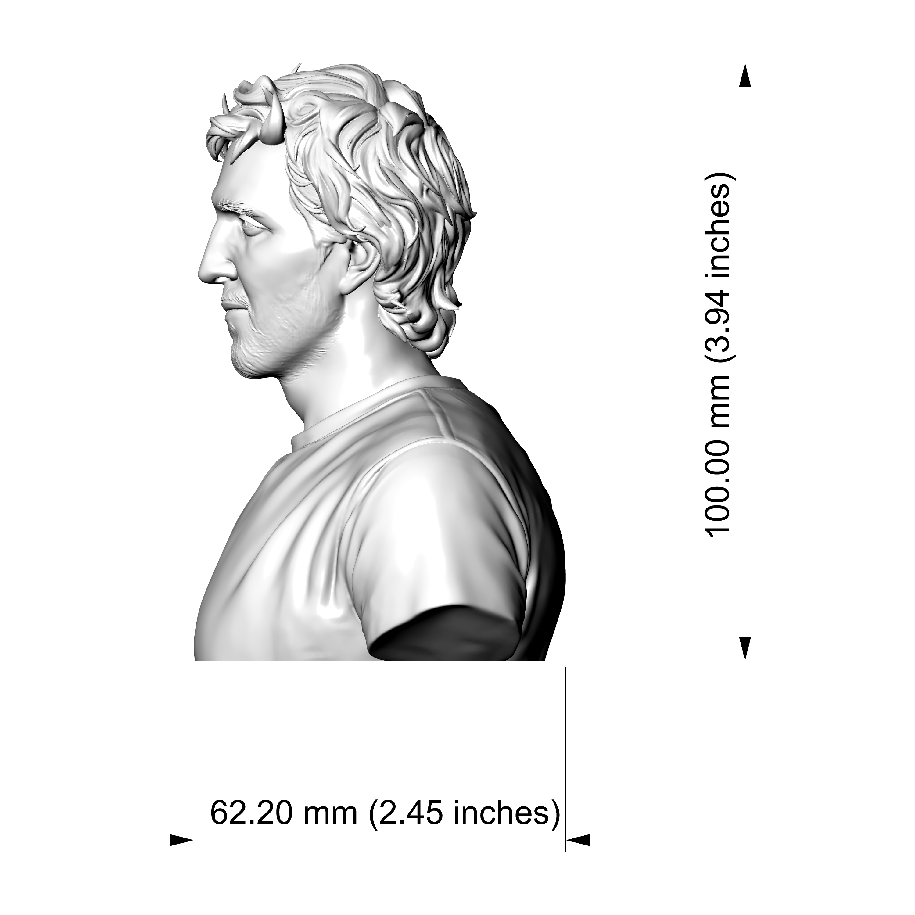 Dirk Nowitzki Dallas 3D Printable Bust 3D Model