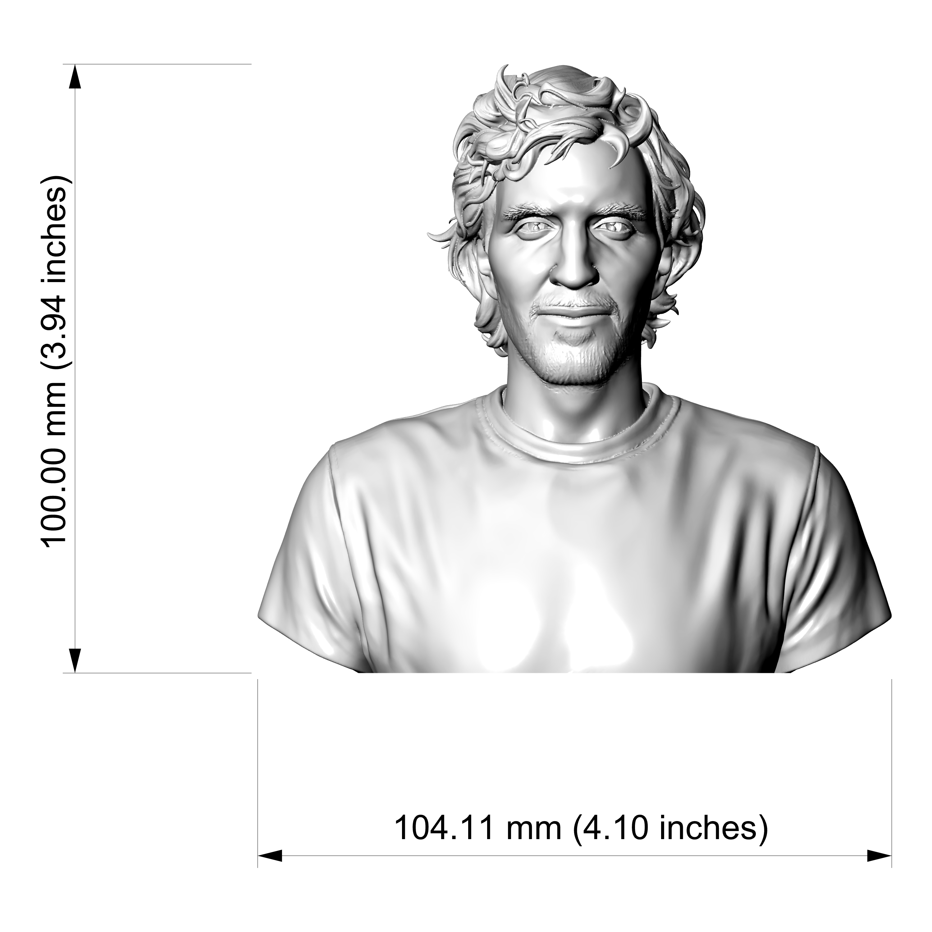 Dirk Nowitzki Dallas 3D Printable Bust 3D Model