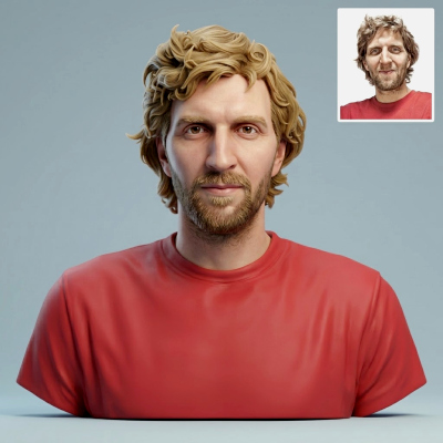 Dirk Nowitzki Dallas 3D Printable Bust