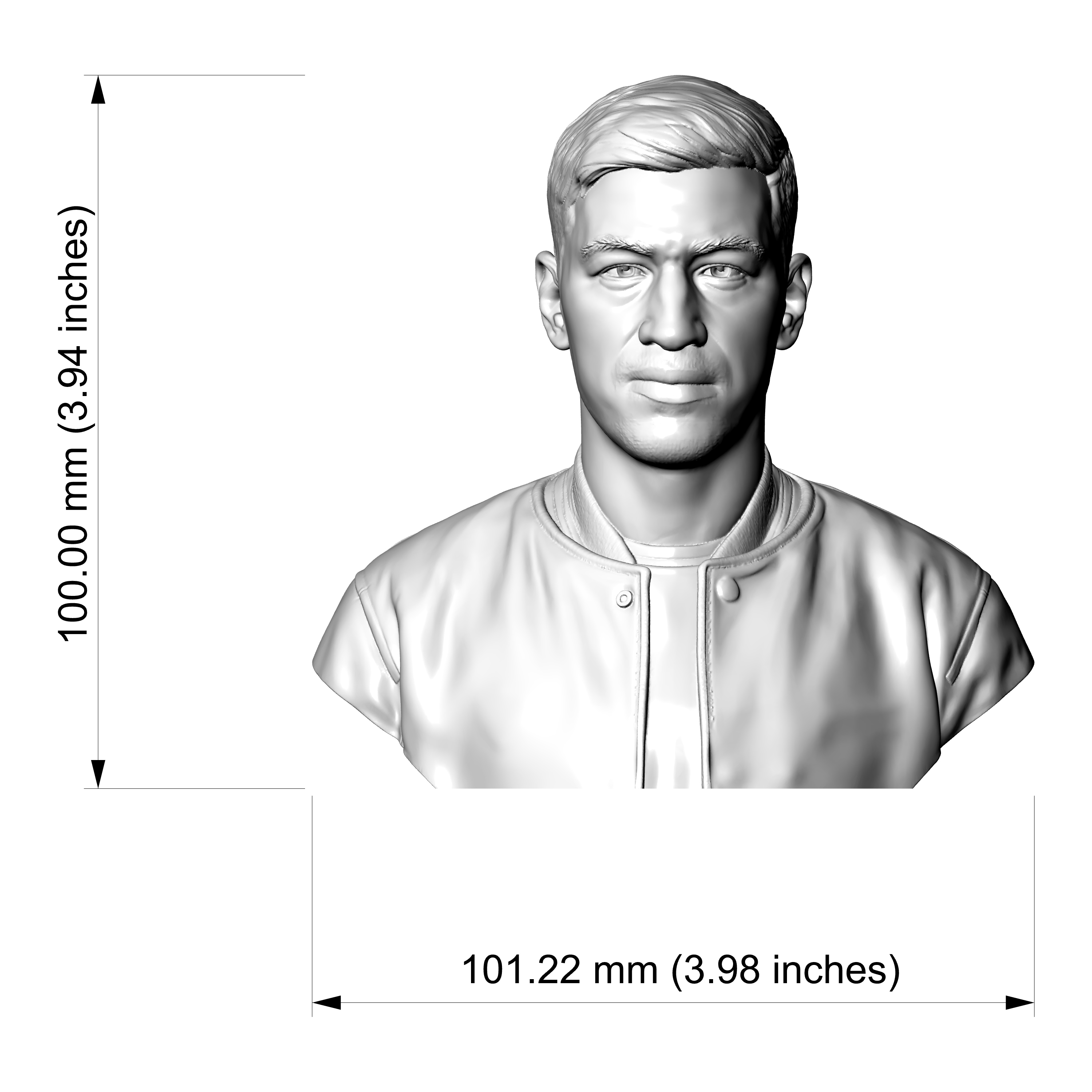 Dmitry Bivol 3D Printable Bust 3D Model