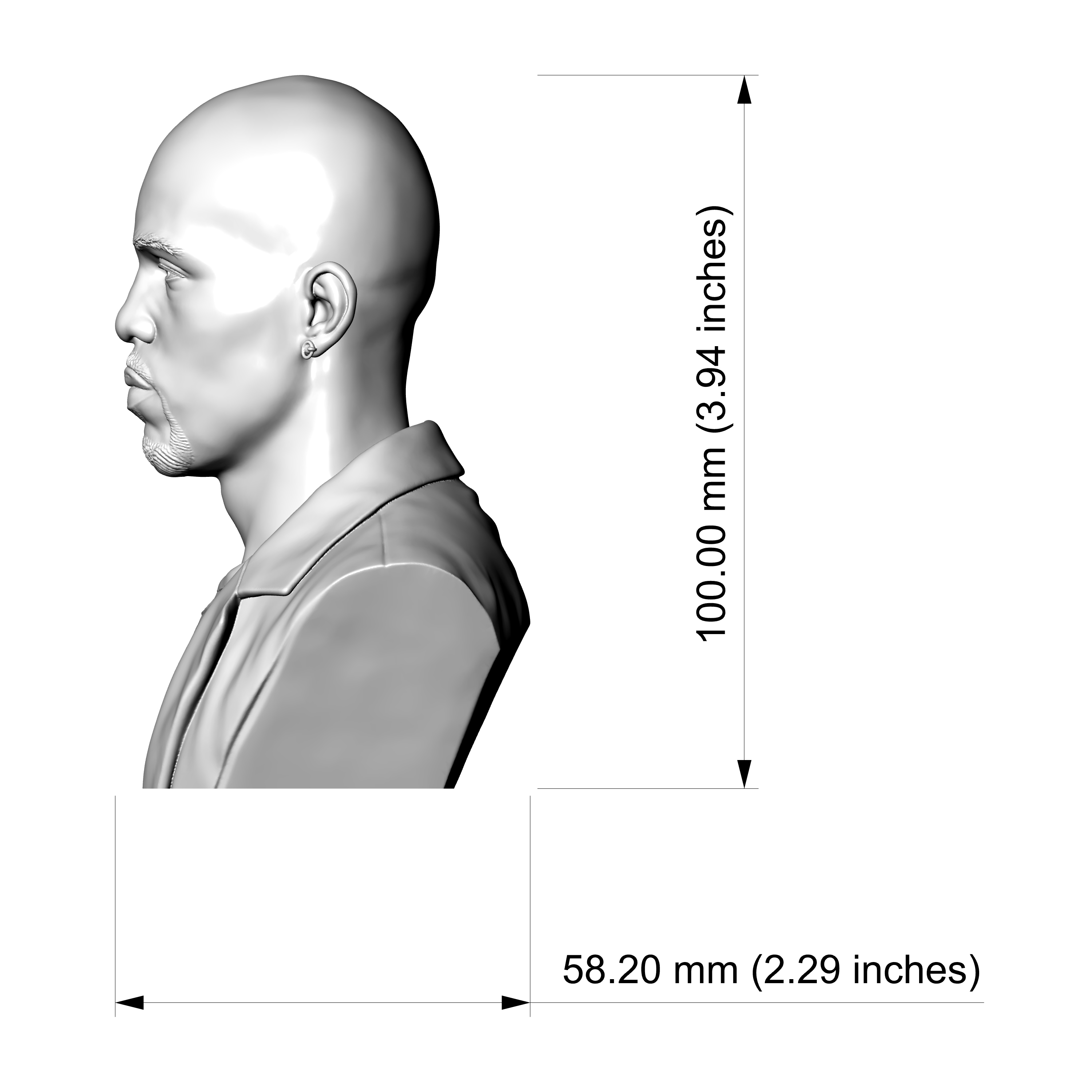 DMX Earl Simmons 3D Printable Bust 3D Model