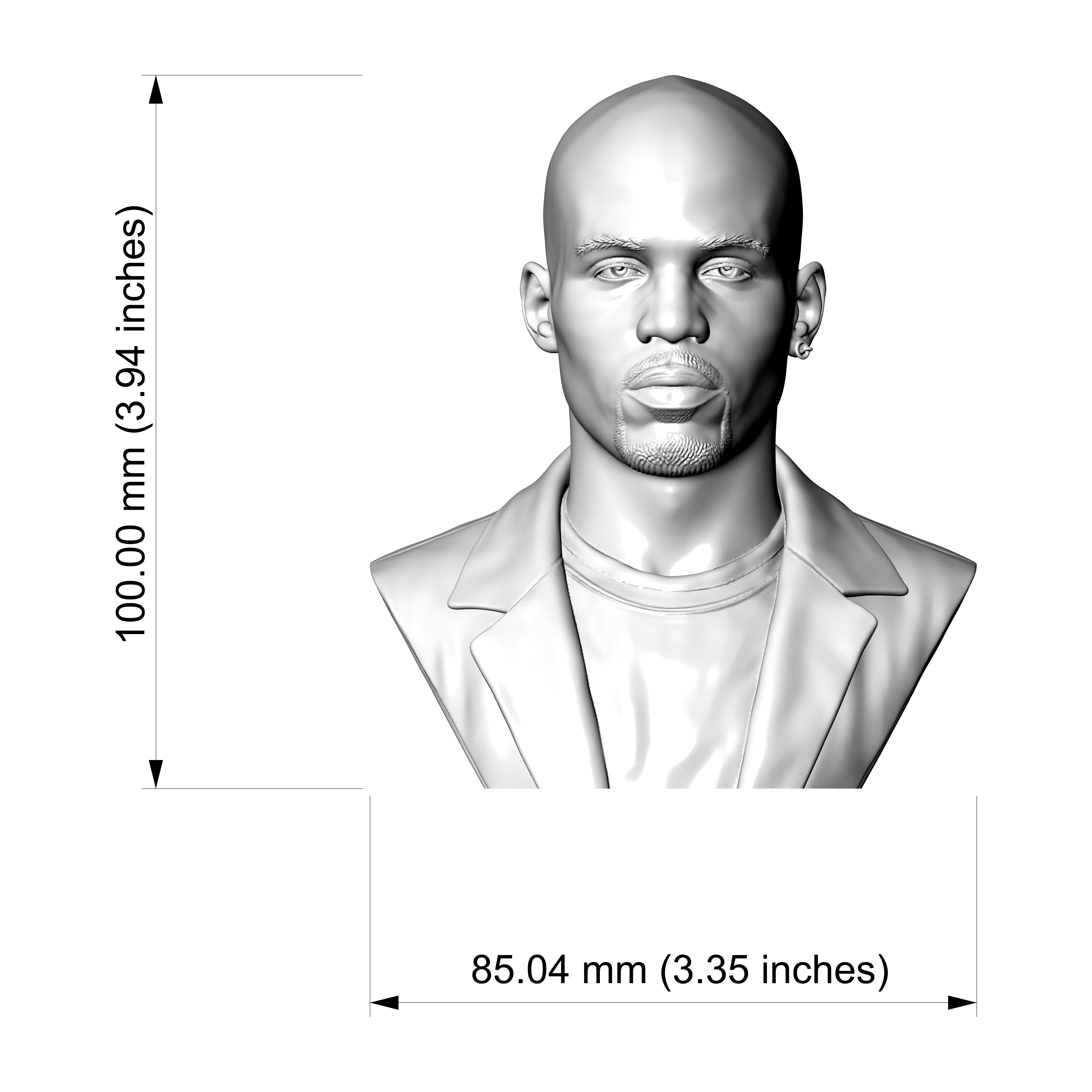 DMX Earl Simmons 3D Printable Bust 3D Model