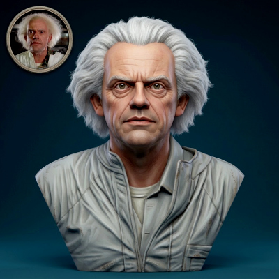 Doc Brown Bust 3D Printable