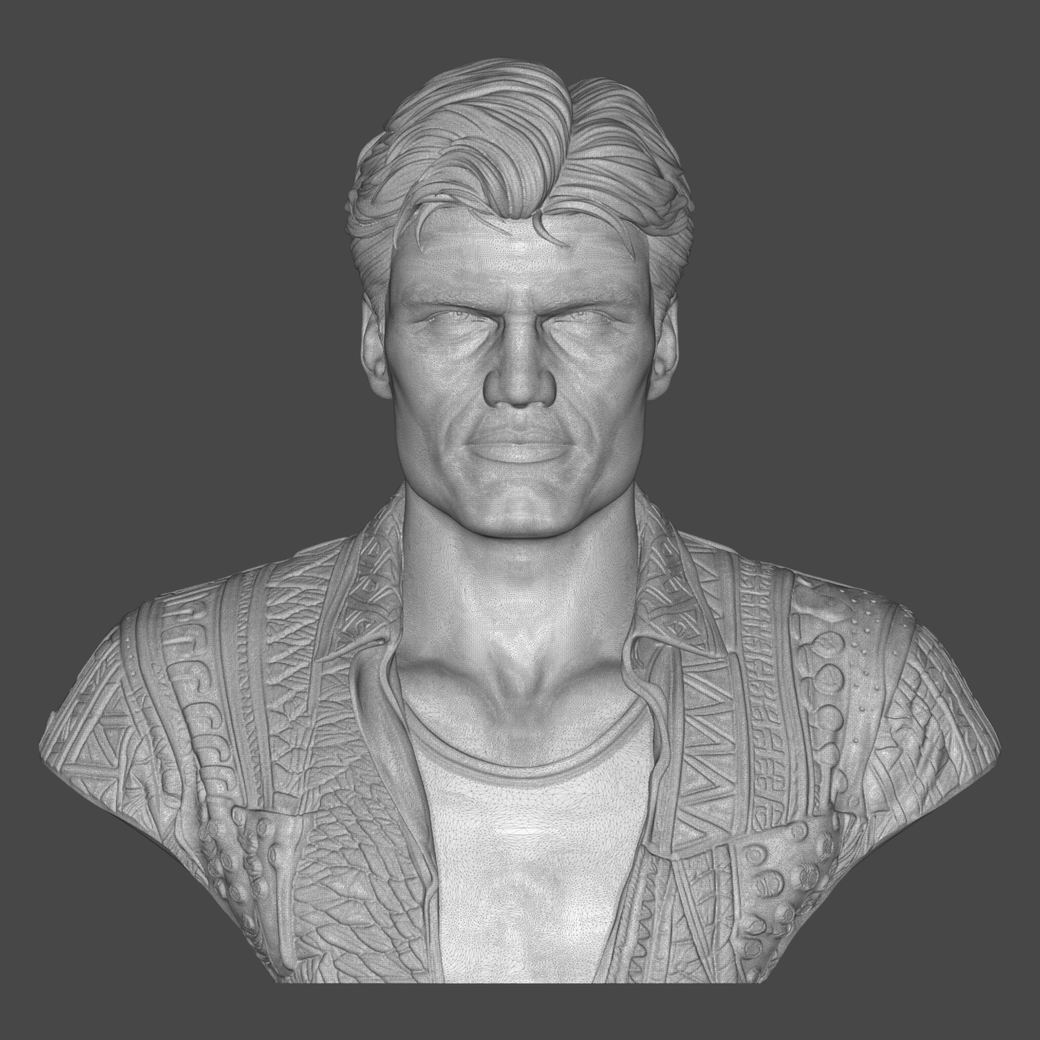 Dolph Lundgren Portrait Bust 3D Printable 3D Model