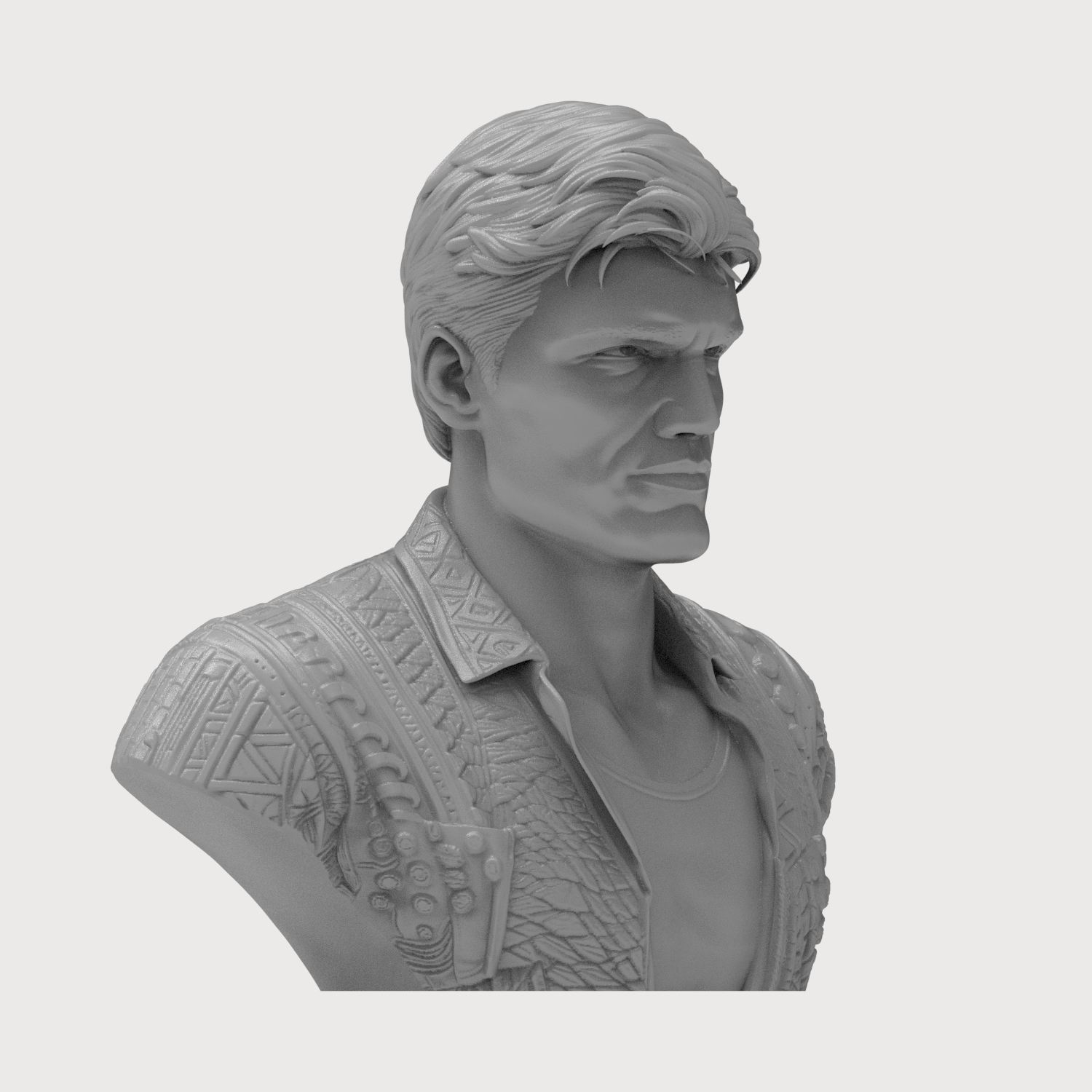 Dolph Lundgren Portrait Bust 3D Printable 3D Model