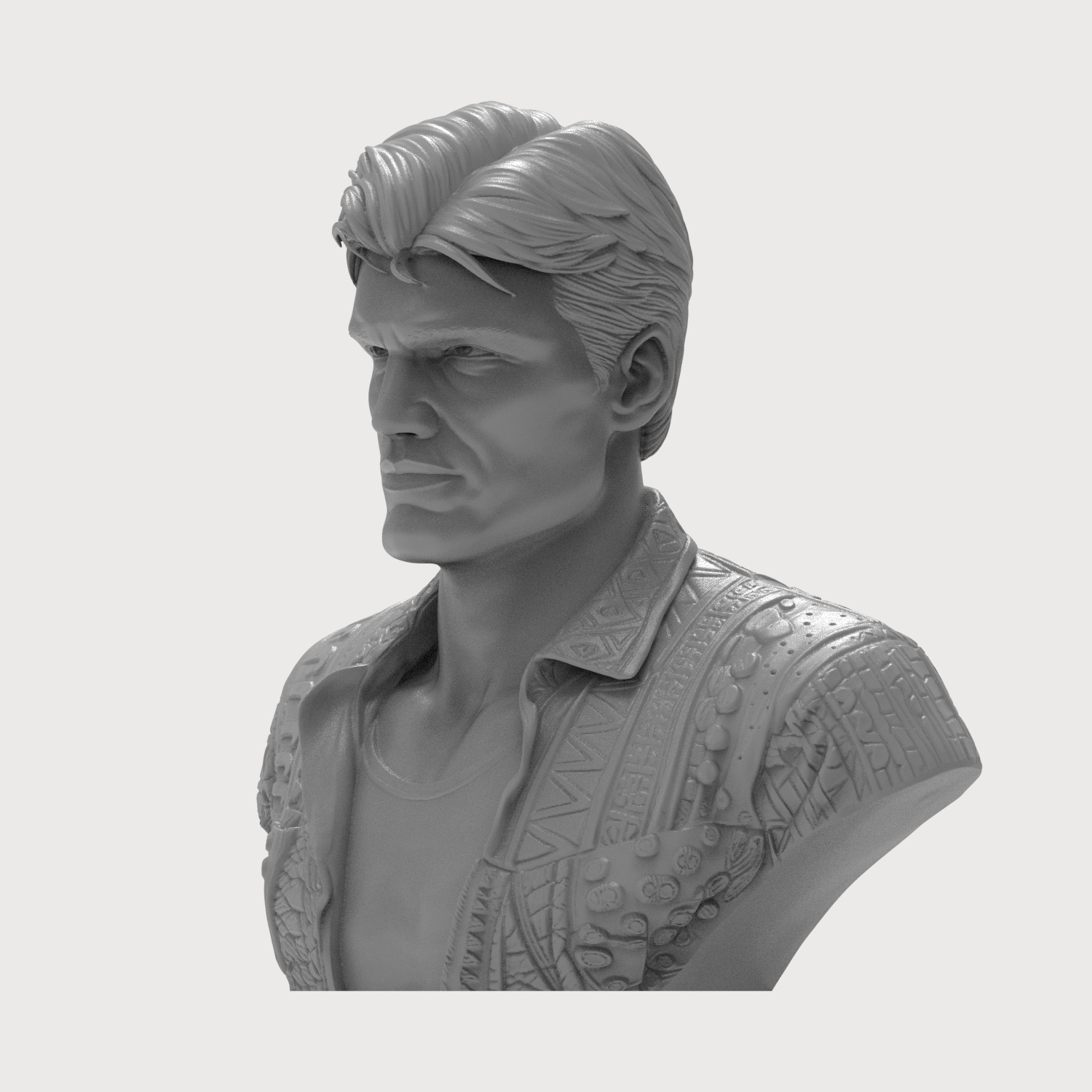 Dolph Lundgren Portrait Bust 3D Printable 3D Model