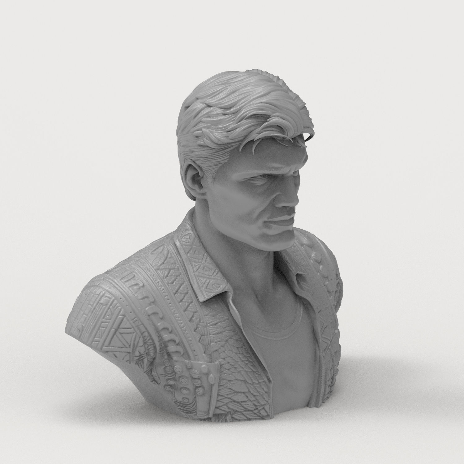 Dolph Lundgren Portrait Bust 3D Printable 3D Model