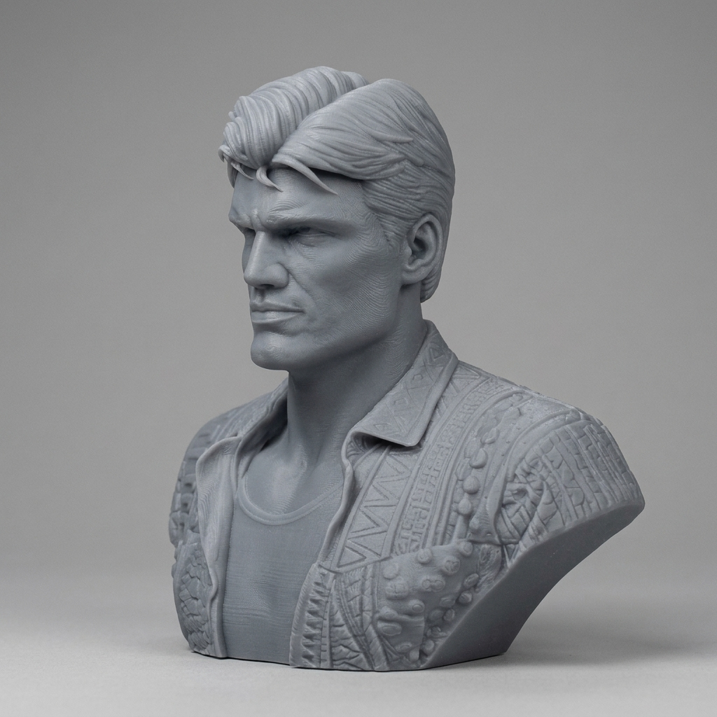 Dolph Lundgren Portrait Bust 3D Printable 3D Model