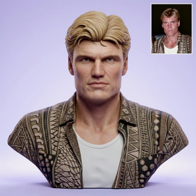 Dolph Lundgren Portrait Bust 3D Printable