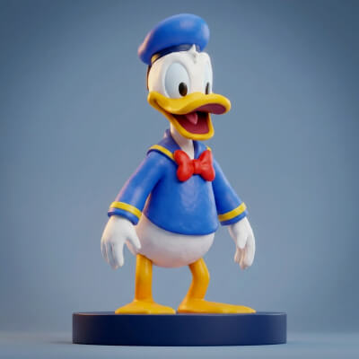Donald Duck 3D Printable Figurine