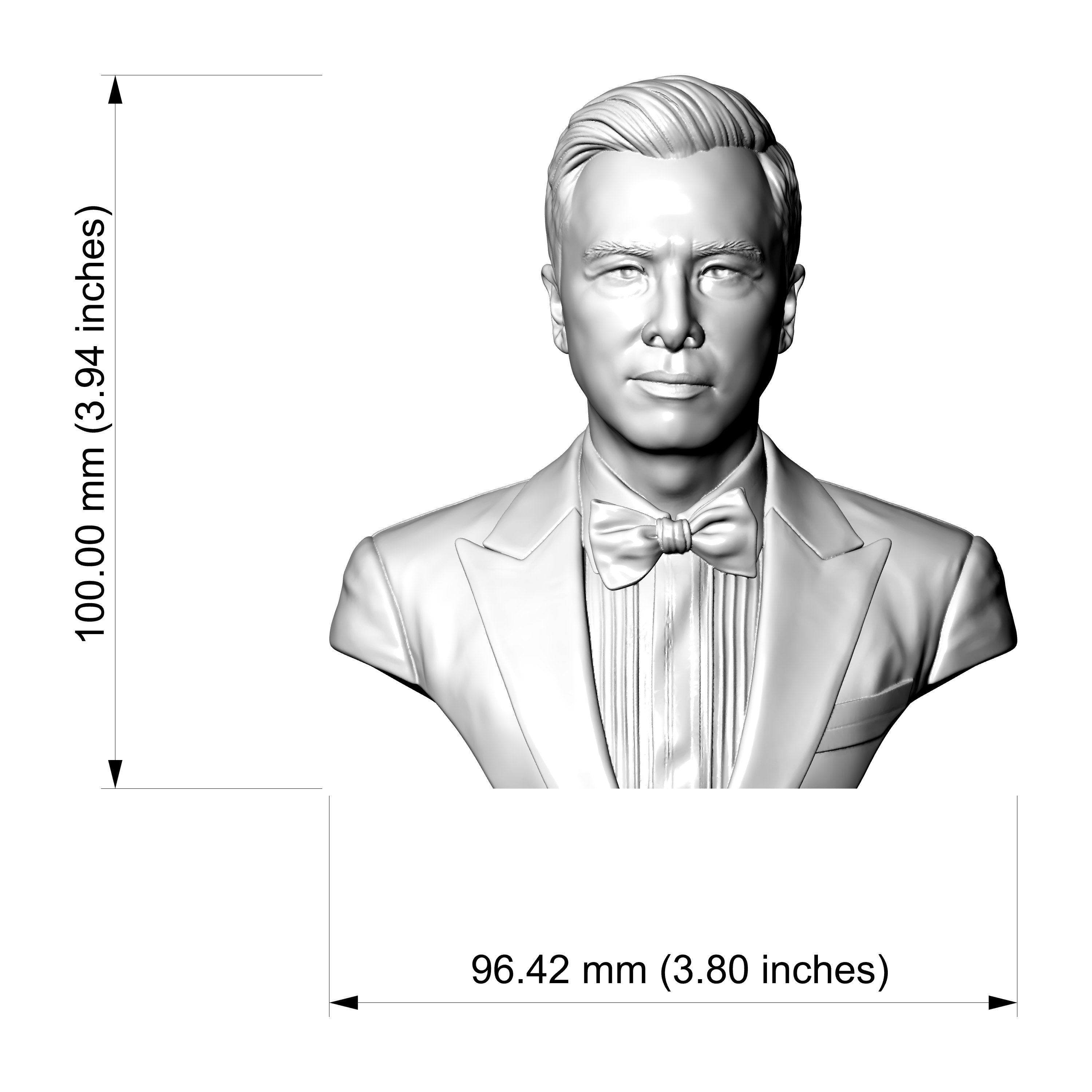 Donnie Yen Bust 3D Printable Bust 3D Model