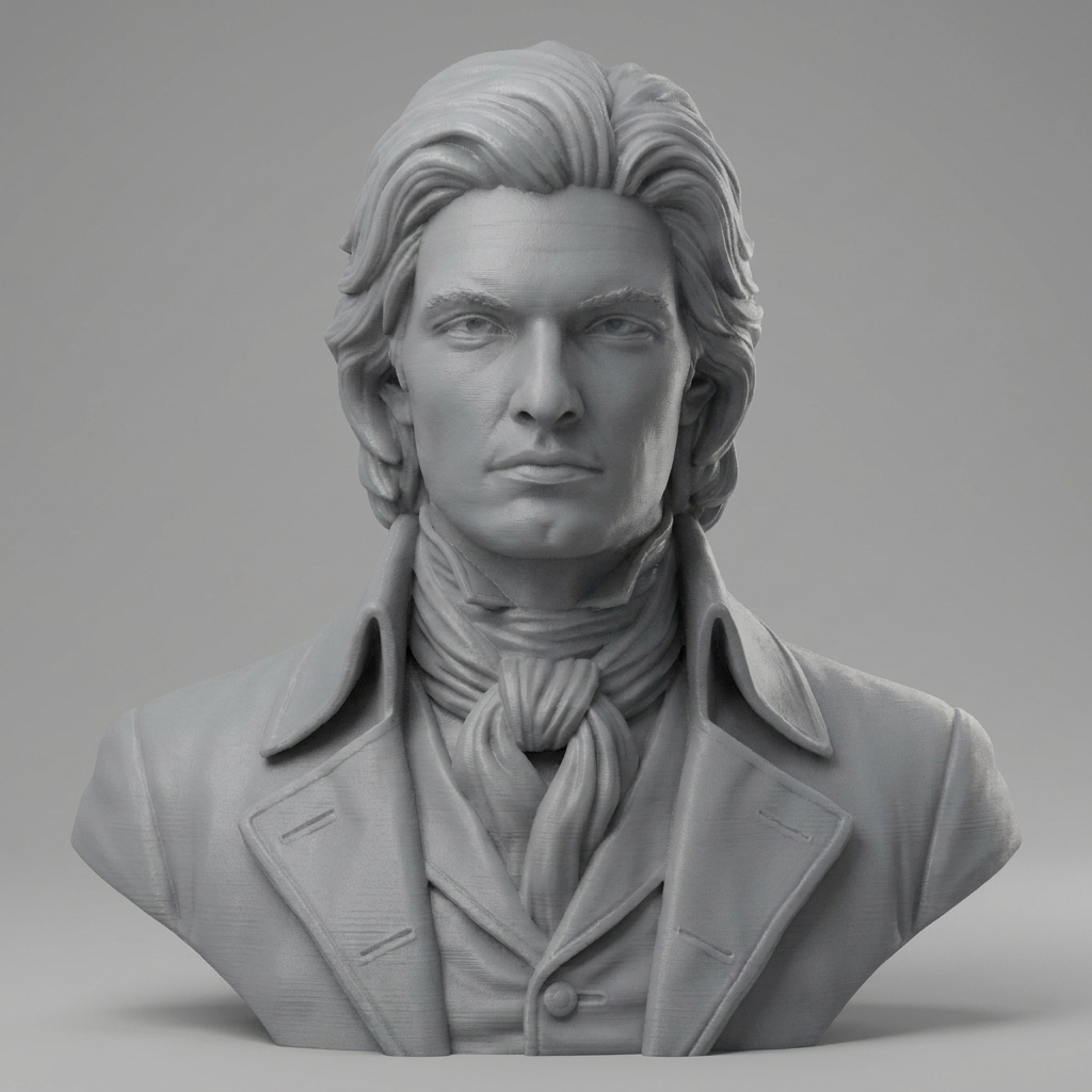 Dorian Gray Literary Character Portrait Bust 3D Model