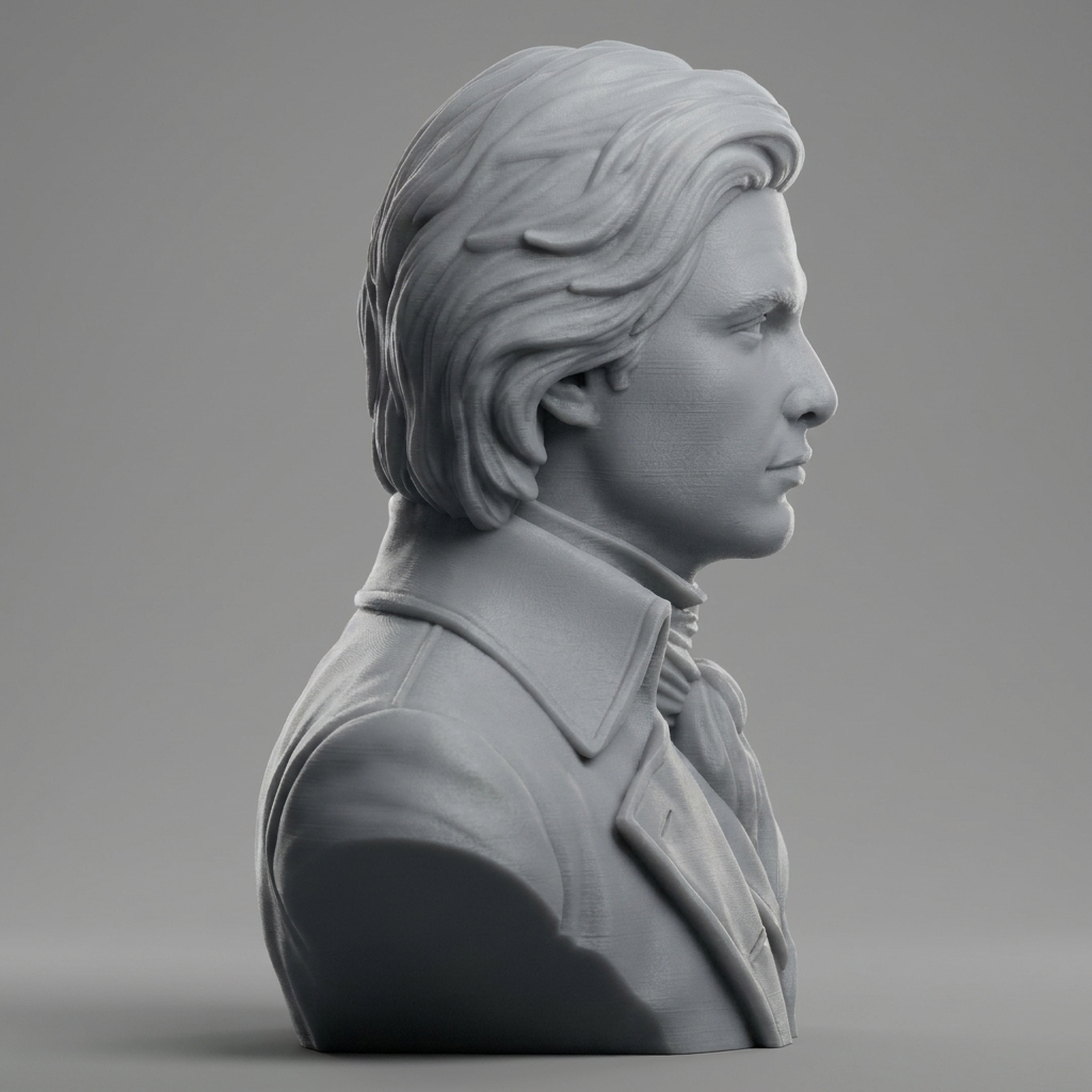 Dorian Gray Literary Character Portrait Bust 3D Model