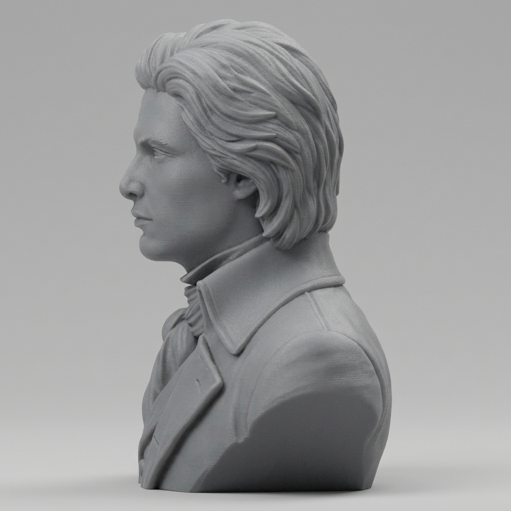 Dorian Gray Literary Character Portrait Bust 3D Model