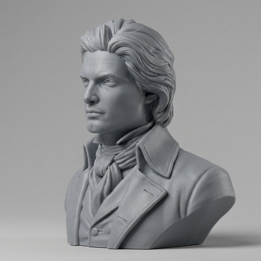 Dorian Gray Literary Character Portrait Bust 3D Model
