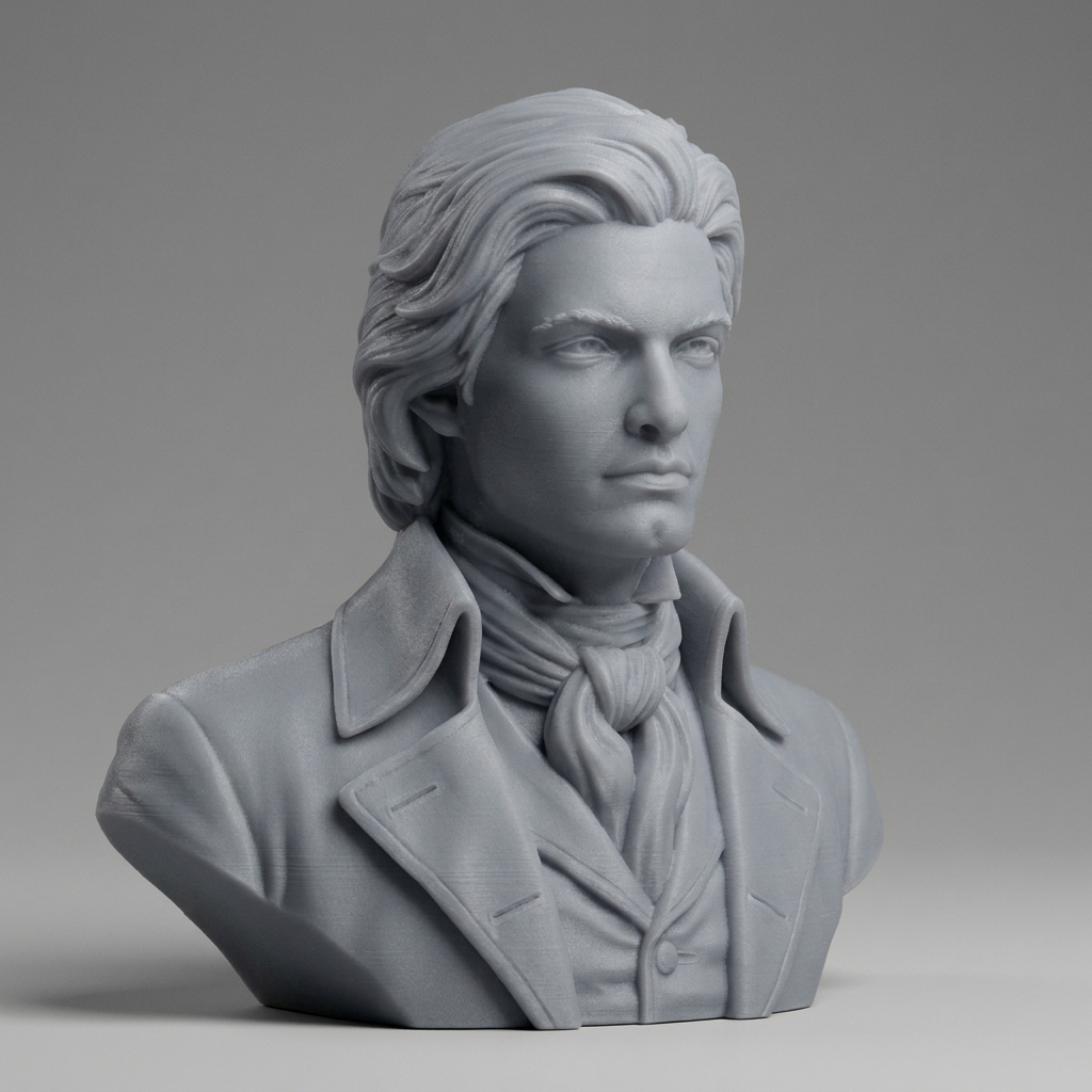 Dorian Gray Literary Character Portrait Bust 3D Model