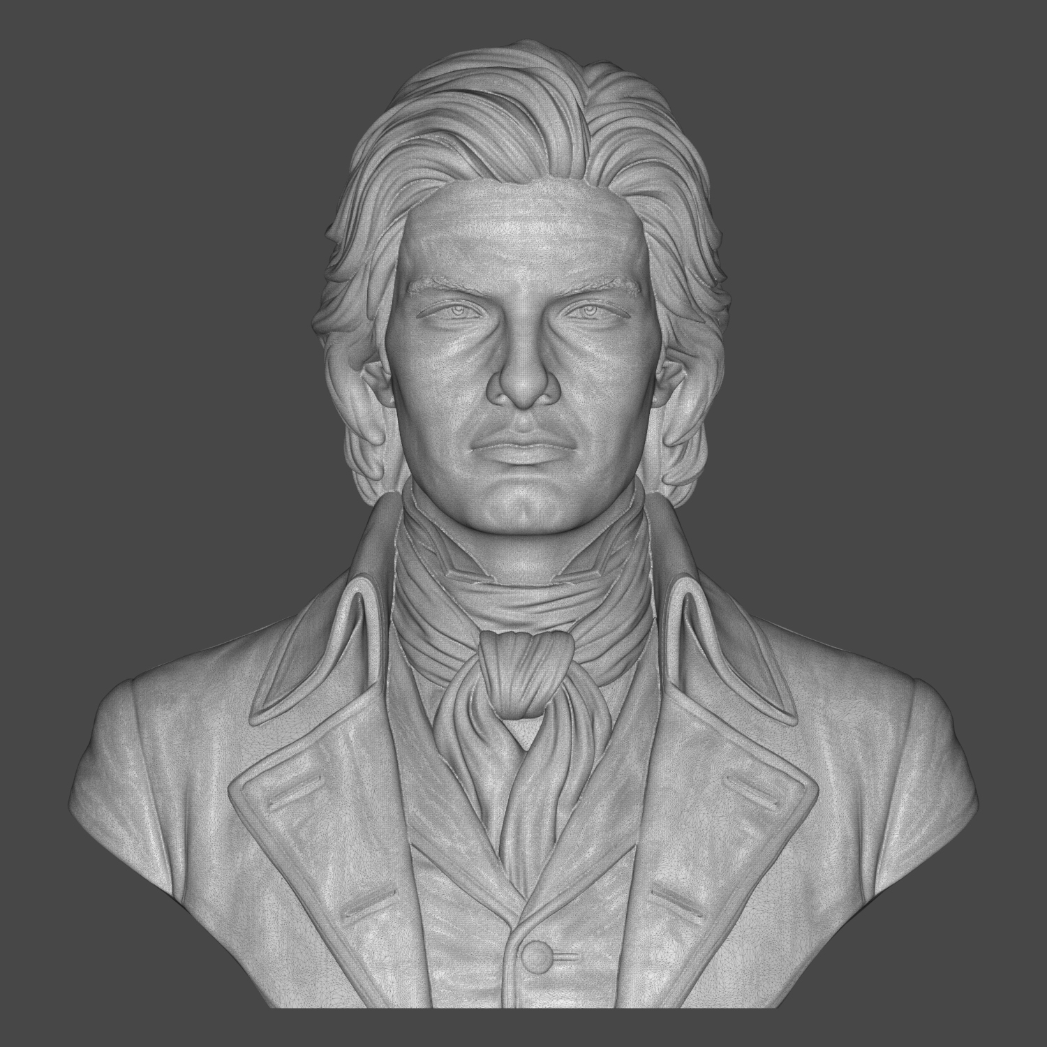 Dorian Gray Literary Character Portrait Bust 3D Model