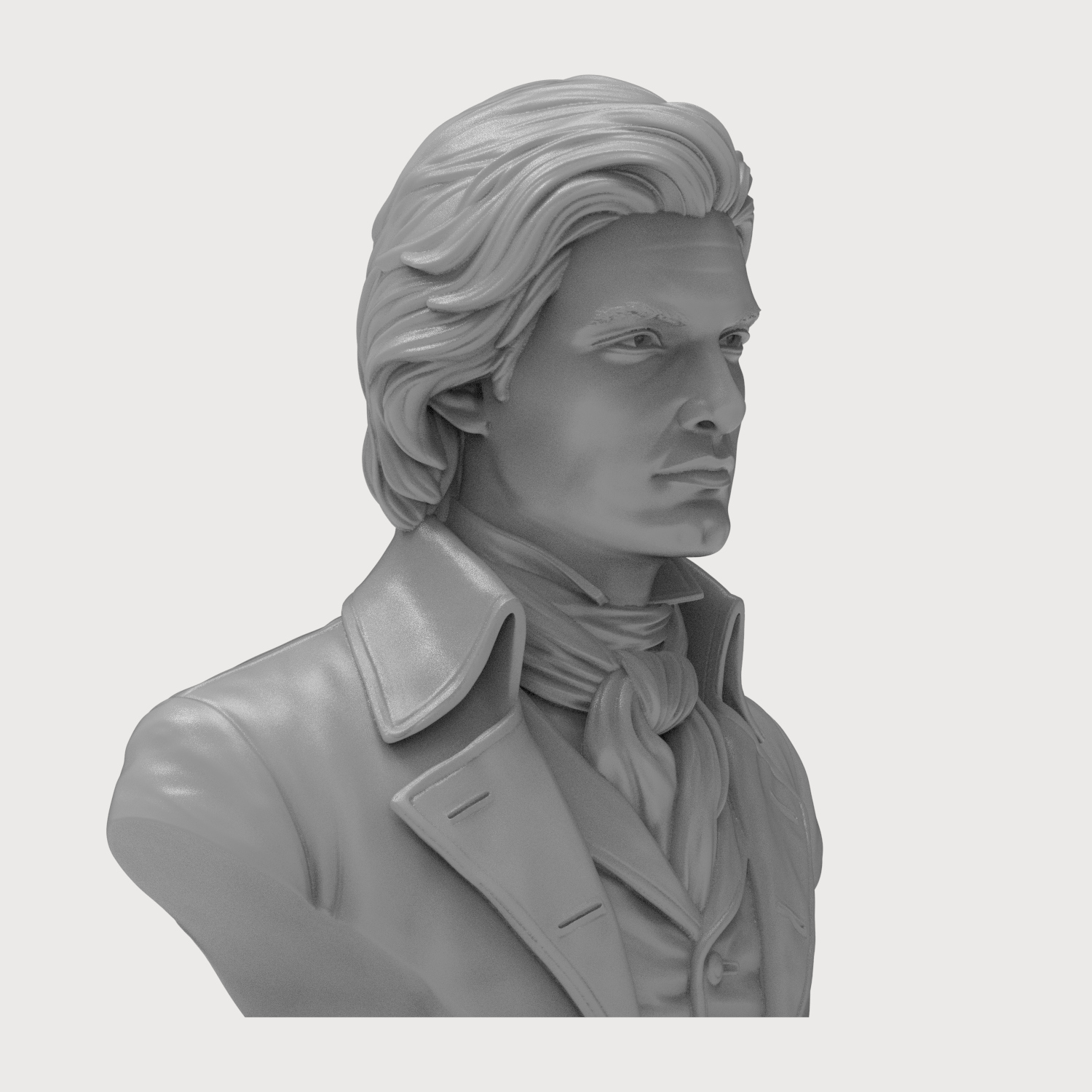 Dorian Gray Literary Character Portrait Bust 3D Model