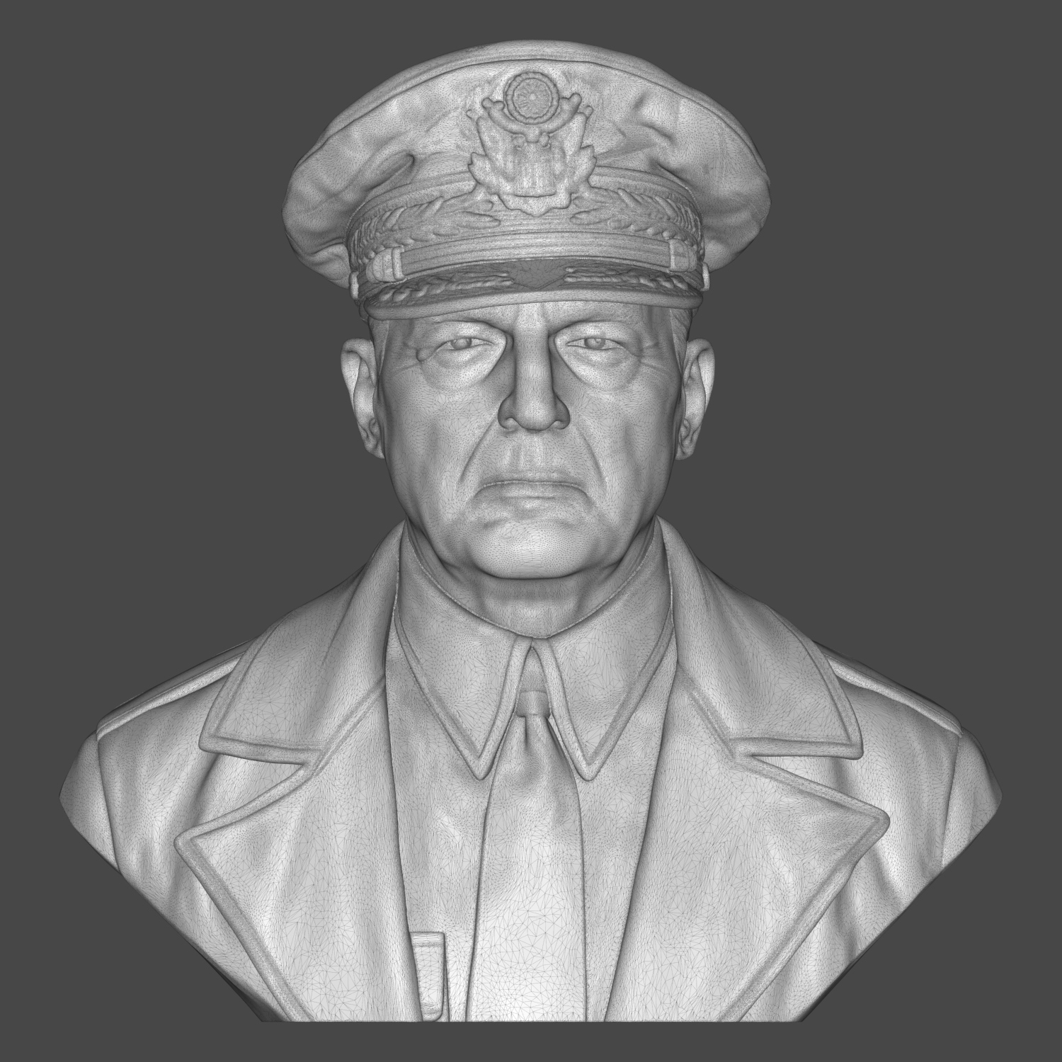 Douglas MacArthur 3D Printable Bust 3D Model