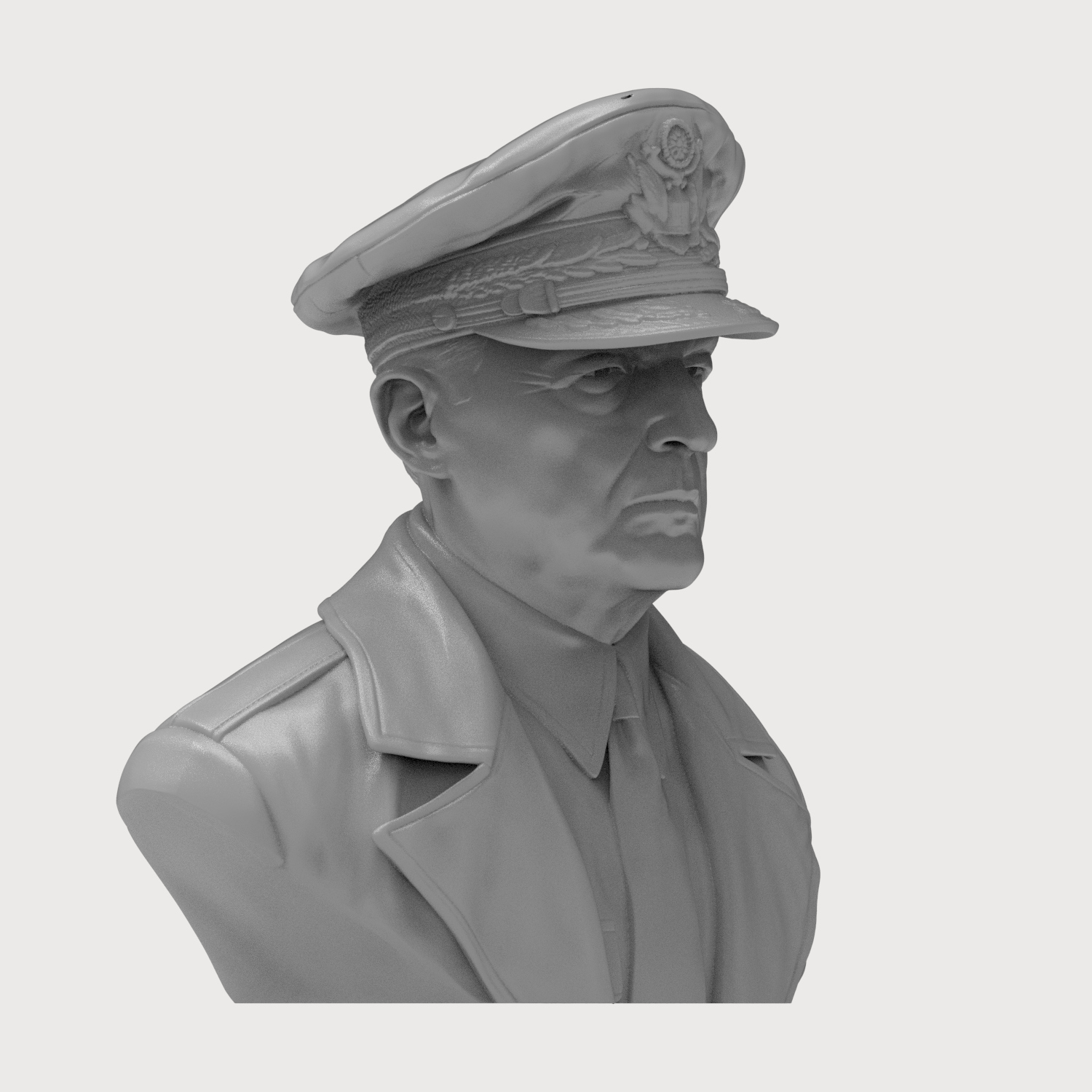 Douglas MacArthur 3D Printable Bust 3D Model