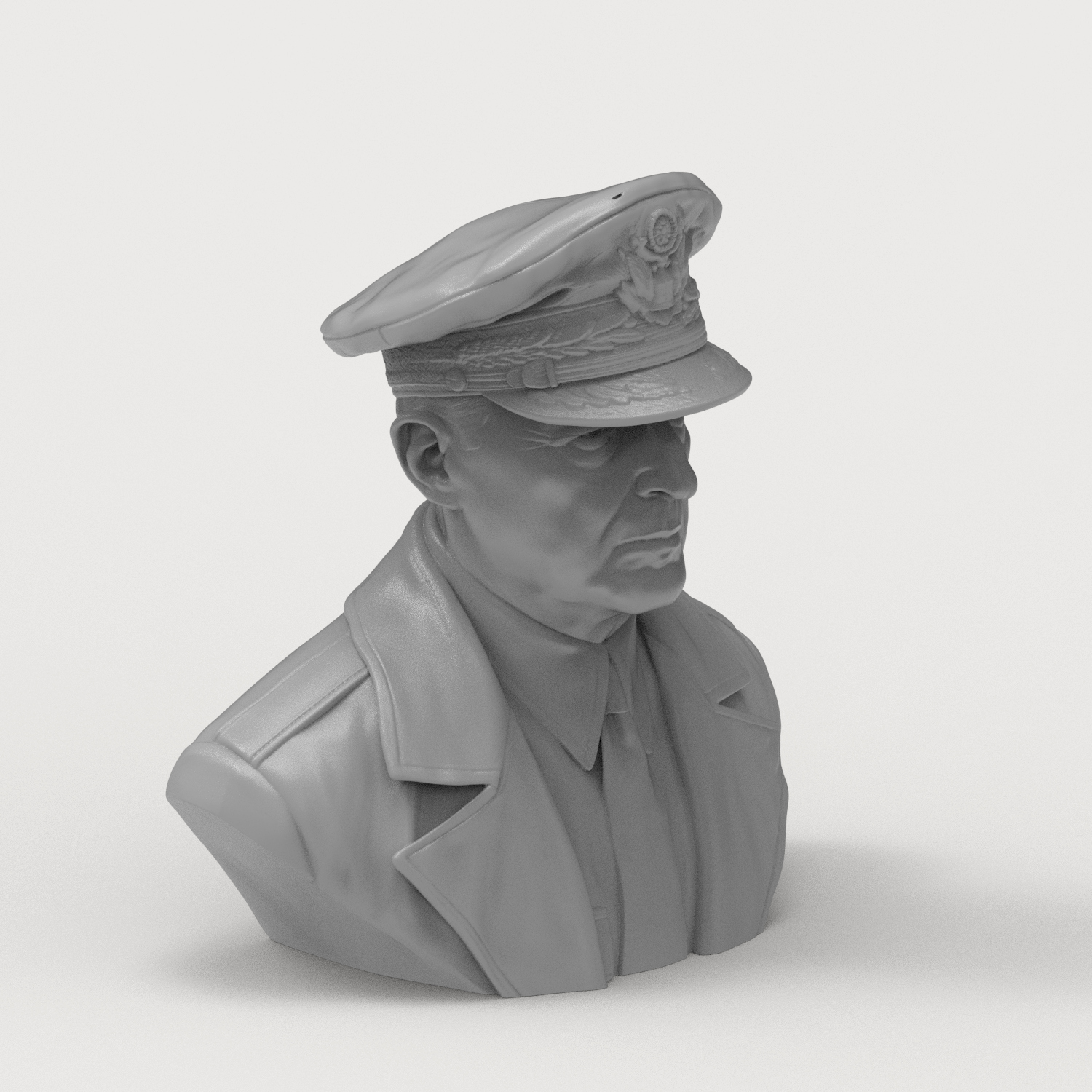 Douglas MacArthur 3D Printable Bust 3D Model