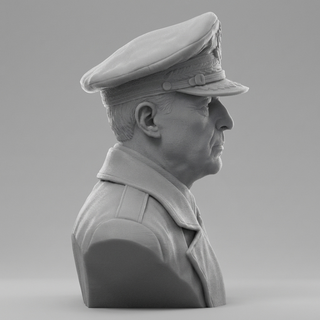 Douglas MacArthur 3D Printable Bust 3D Model