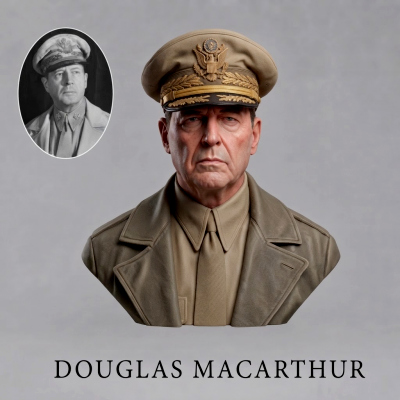 Douglas MacArthur 3D Printable Bust