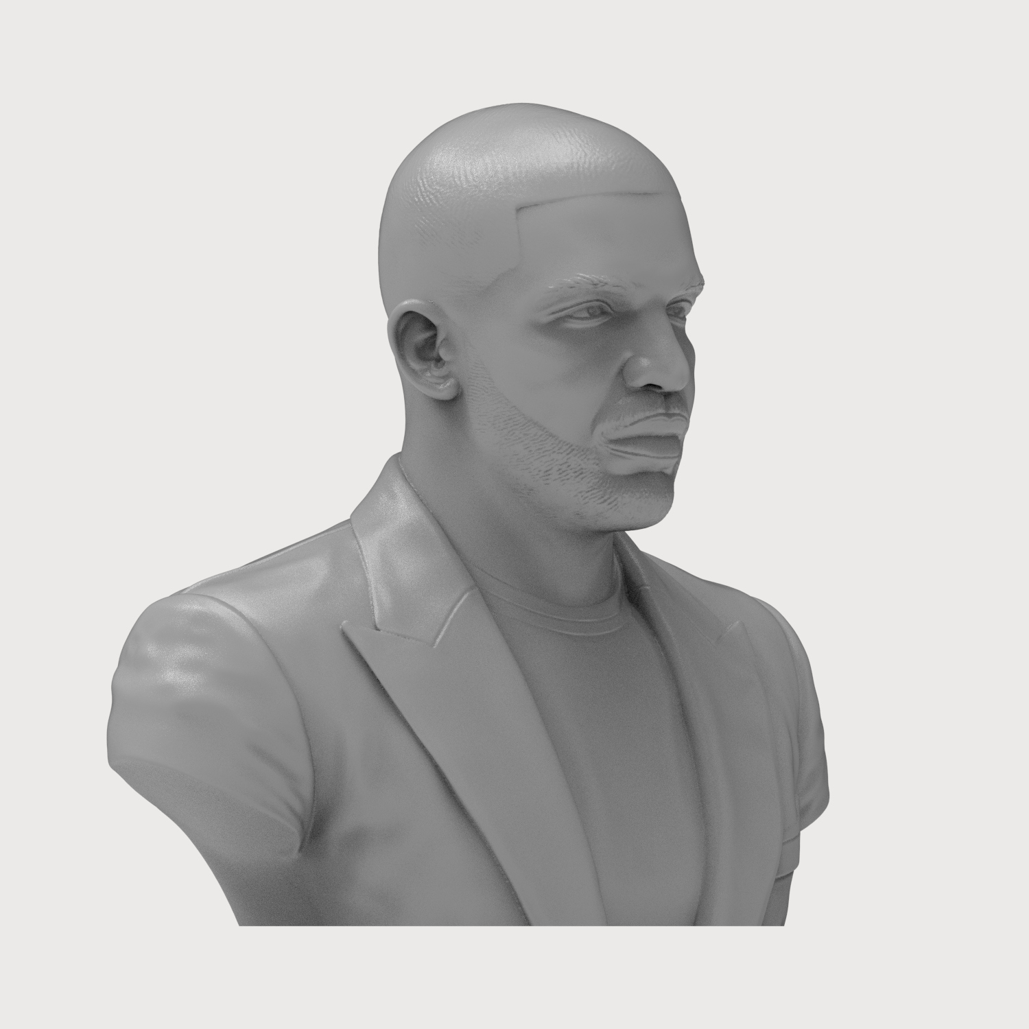 Drake 3D Printable Bust 3D Model