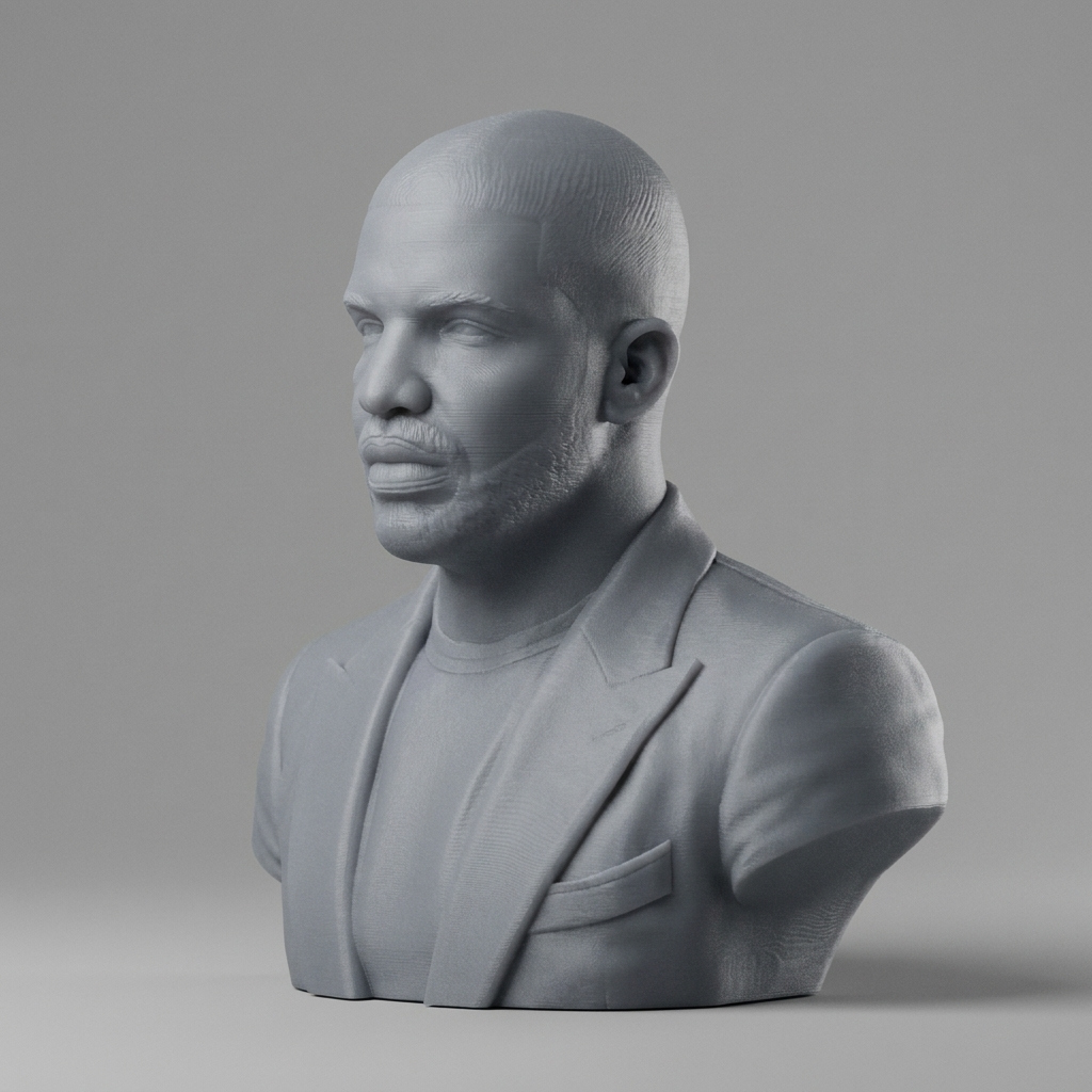 Drake 3D Printable Bust 3D Model