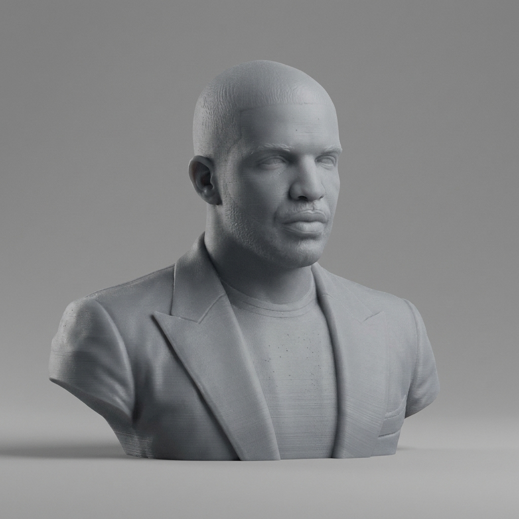 Drake 3D Printable Bust 3D Model