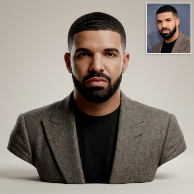 Drake 3D Printable Bust