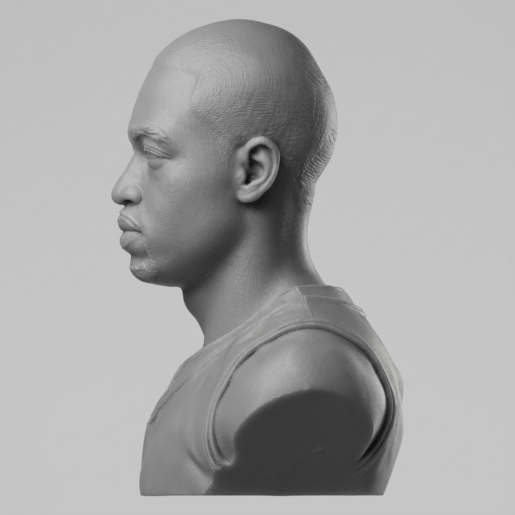 Dwyane Wade 3D Printable Bust 3D Model