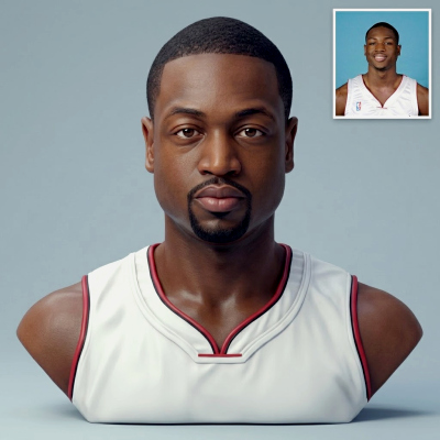 Dwyane Wade 3D Printable Bust