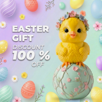 Easter Chick Figurine 3D-Printable