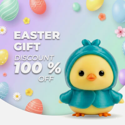 Easter Chick in Hoodie 3D Printable