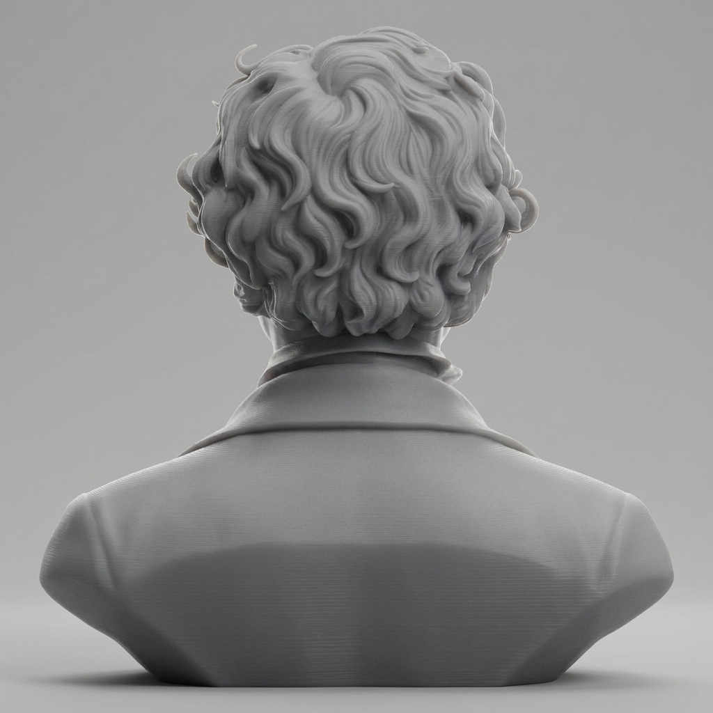 Edgar Allan Poe 3D Printable Bust 3D Model