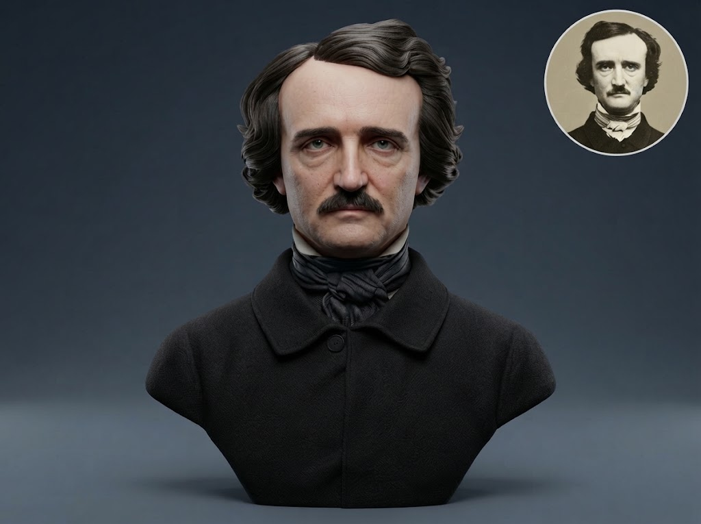 Edgar Allan Poe 3D Printable 3D Model