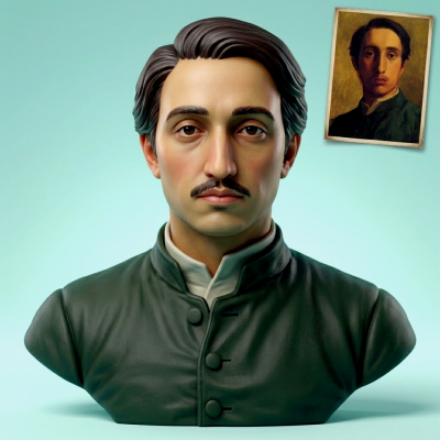 Edgar Degas 3D Printable Bust