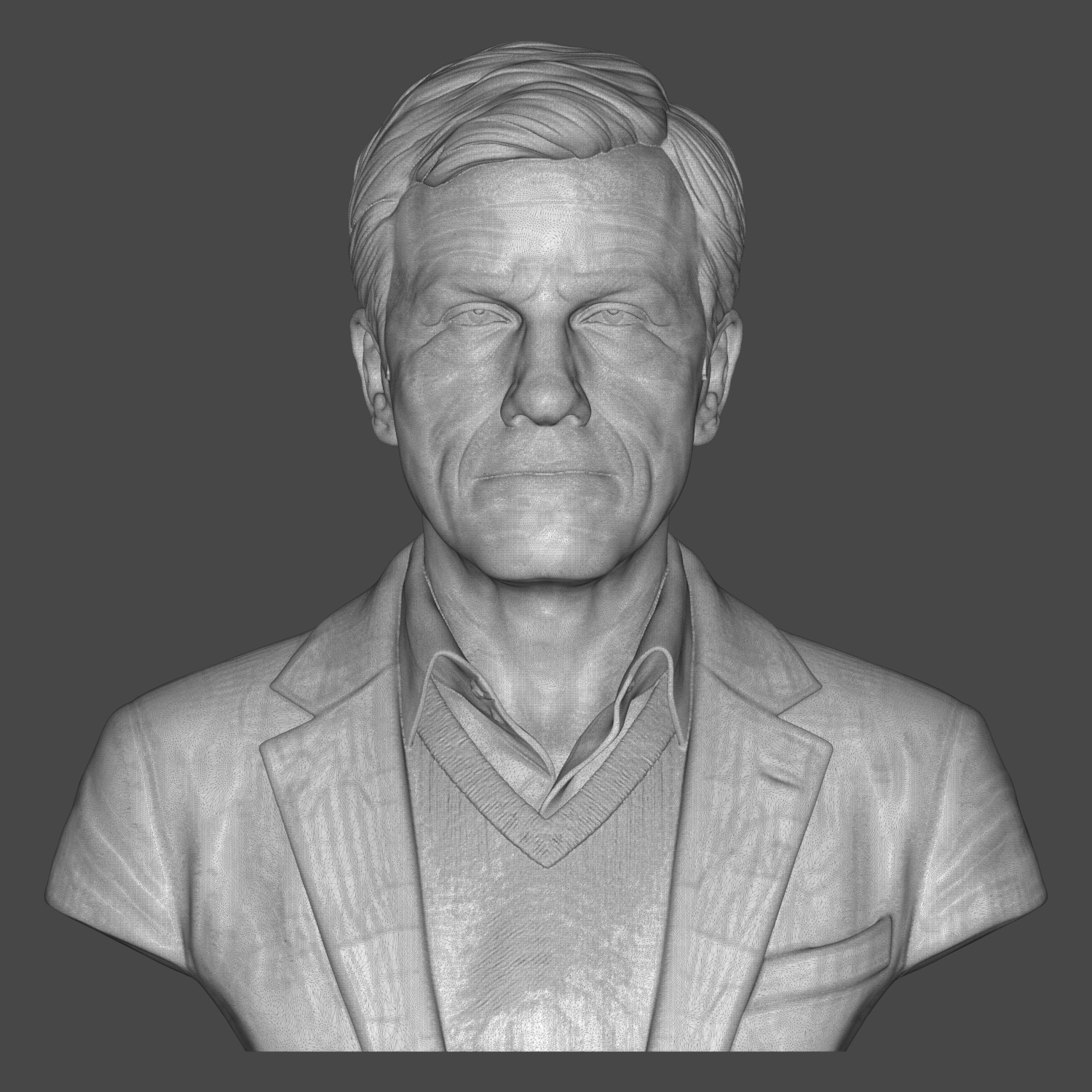Christoph Waltz 3D Printable Bust 3D Model