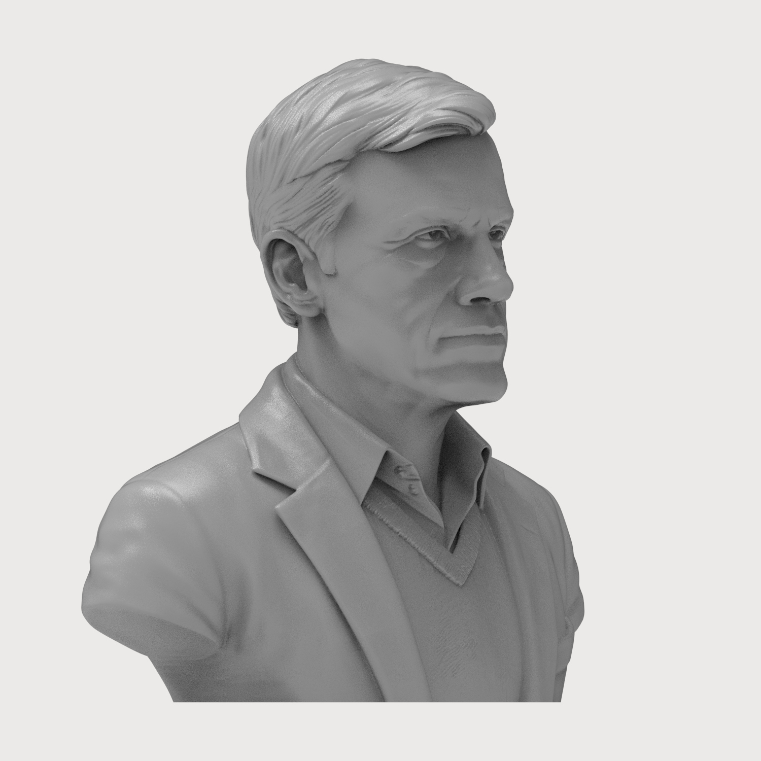 Christoph Waltz 3D Printable Bust 3D Model