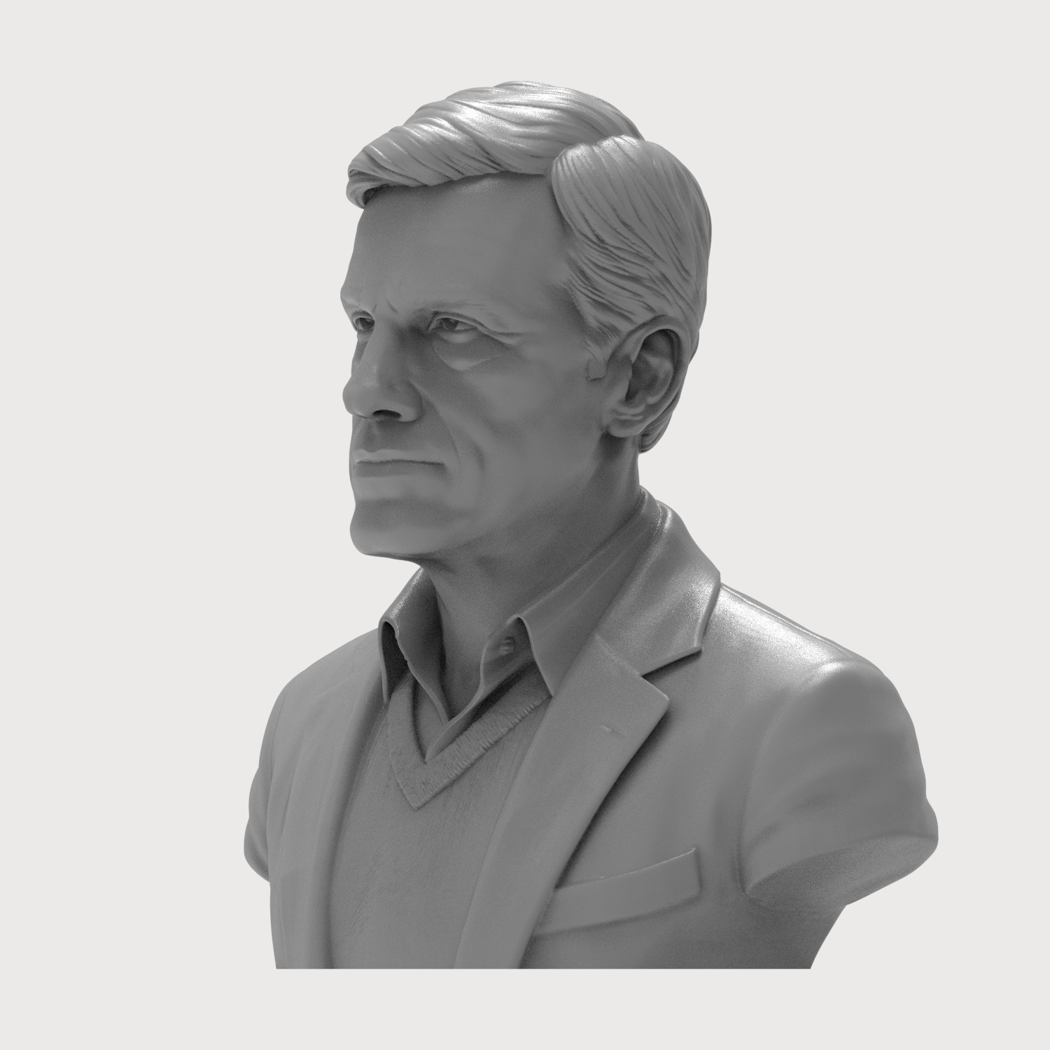 Christoph Waltz 3D Printable Bust 3D Model