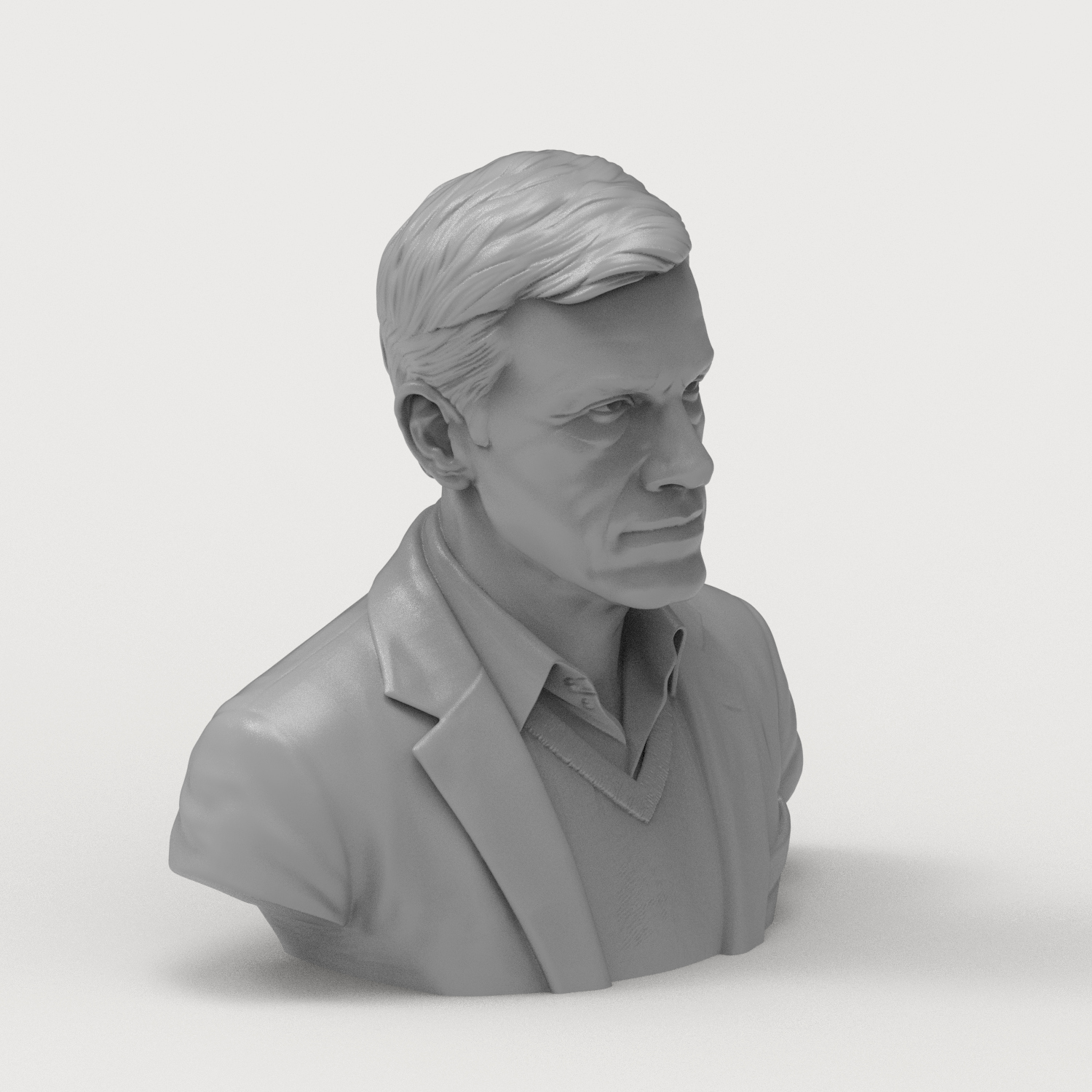 Christoph Waltz 3D Printable Bust 3D Model