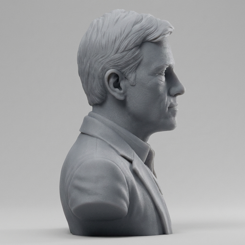 Christoph Waltz 3D Printable Bust 3D Model