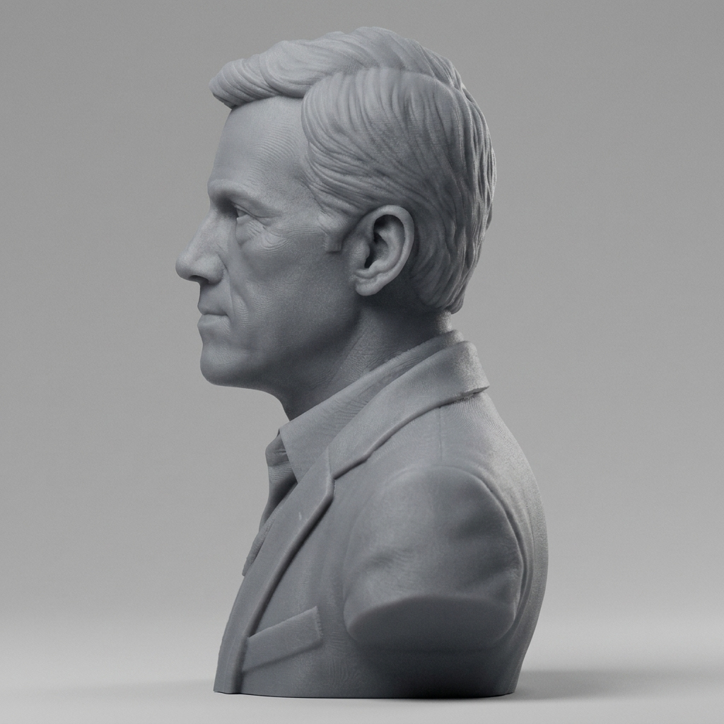 Christoph Waltz 3D Printable Bust 3D Model