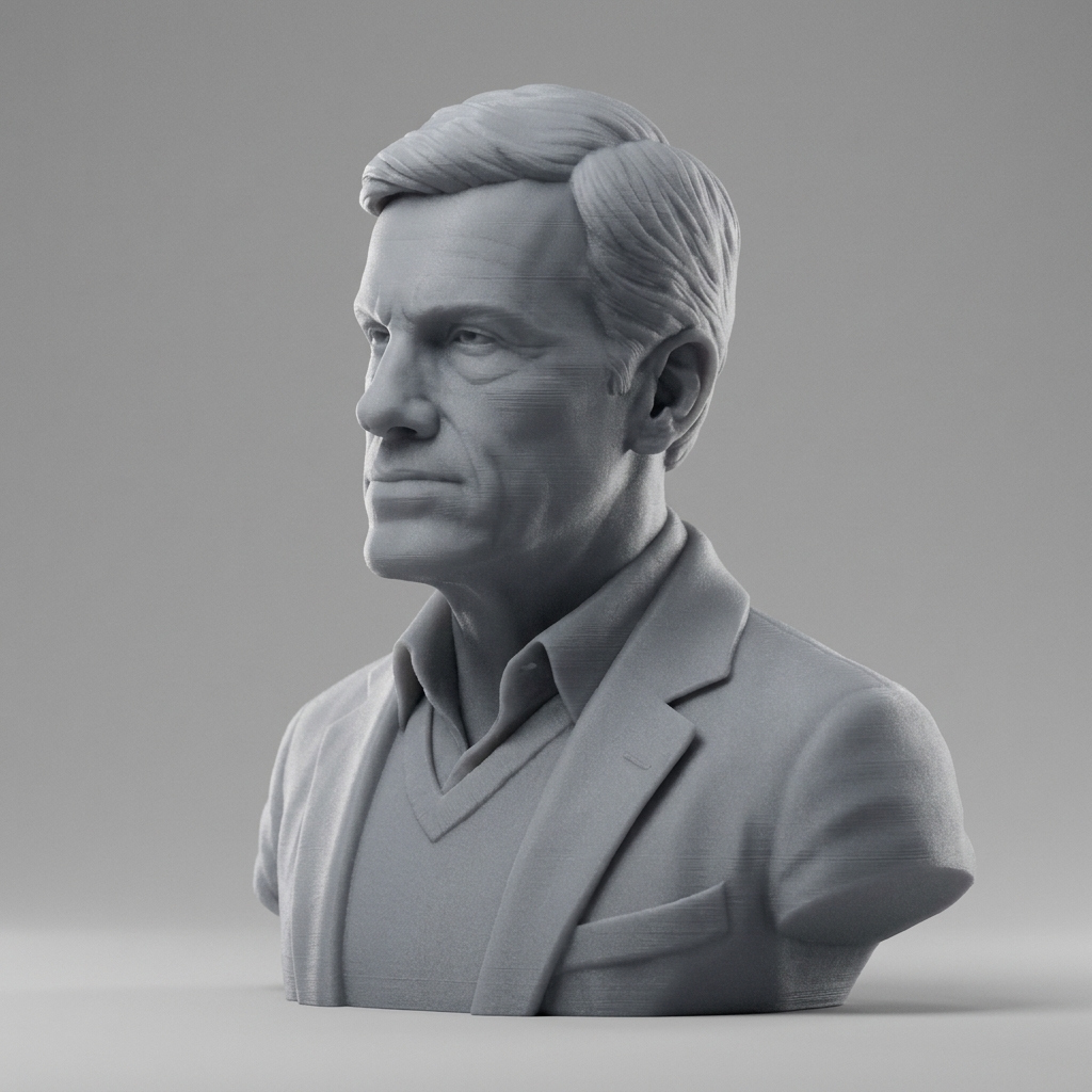 Christoph Waltz 3D Printable Bust 3D Model